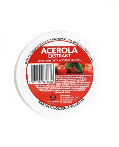  Trzy ziarna Acerola, Naturalna witamina C, na odporność, 100 g - Apteka internetowa Melissa  
