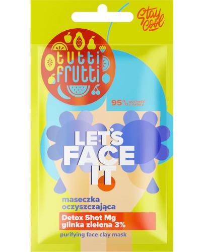  Tutti Frutti Let's Face It oczyszczająca maseczka z glinką zieloną 3% + Detox Shot Mg, 7 g - Apteka internetowa Melissa  