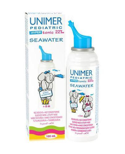 UNIMER PEDIATRIC HYPERtonic Spray do nosa, 100 ml, cena, opinie, wskazania - Apteka internetowa Melissa