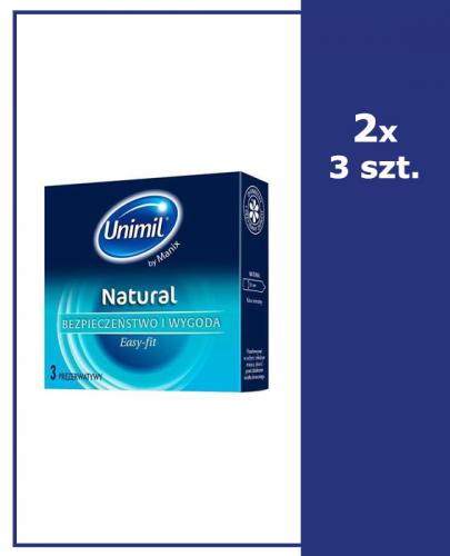  UNIMIL NATURAL Prezerwatywy - 2 x 3 szt. - Apteka internetowa Melissa  