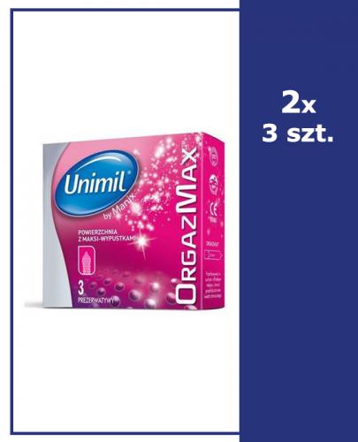  UNIMIL ORGAZMAX Prezerwatywy z wypustkami - 2 x 3 szt. - Apteka internetowa Melissa  