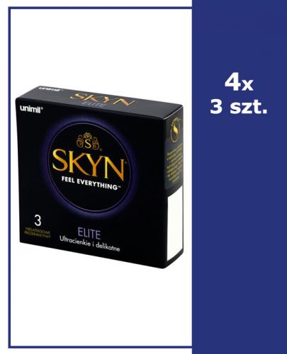  Unimil Skyn Elite prezerwatywy ultracienkie - 4 x 3 szt. - cena, właściwości, opinie - Apteka internetowa Melissa  