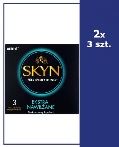 Unimil Skyn Extra Nawilżane prezerwatywy - 2 x 3 szt. - cena, właściwości, opinie - Apteka internetowa Melissa