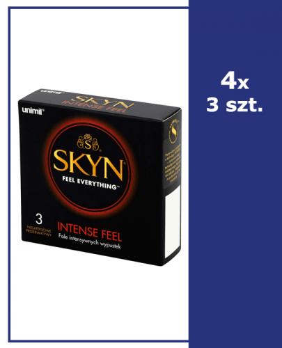  Unimil Skyn Intense Feel prezerwatywy z wypustkami - 4 x 3 szt. - cena, właściwości, opinie - Apteka internetowa Melissa  