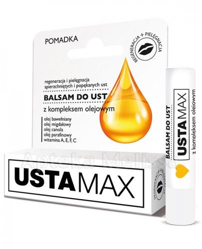  USTAMAX Balsam do ust z kompleksem olejowym 4,9 g cena, opinie, właściwości - Apteka internetowa Melissa  