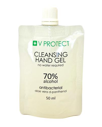  V Protect cleansing hand gel 70% alkoholu. Żel antybakteryjny do rąk,50 ml - Apteka internetowa Melissa  