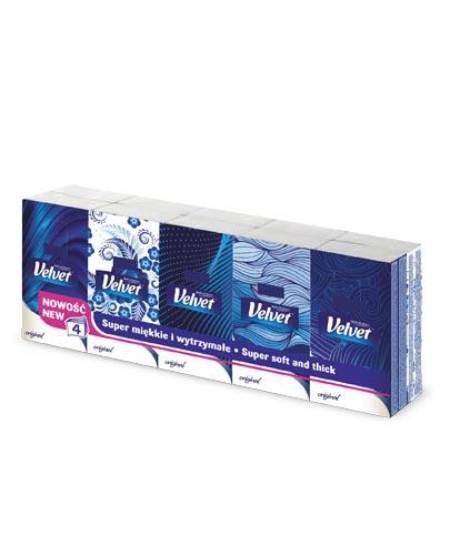 VELVET ORIGINAL Chusteczki higieniczne - 10 x 9 szt.