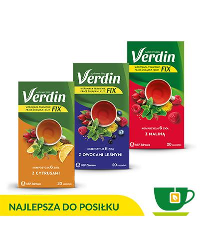 Verdin Fix Zestaw herbat z Maliną, Cytrusami, owocami leśnymi, 3 x 20 saszetek