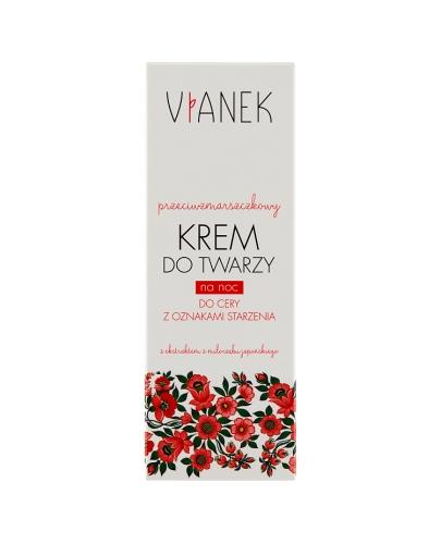 VIANEK Przeciwzmarszczkowy krem do twarzy na noc z ekstraktem z miłorzębu japońskiego - 50 ml