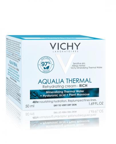VICHY AQUALIA THERMAL Bogaty krem nawilżający - 50 ml Do skóry suchej - cena, opinie, właściwości - Drogeria Melissa
