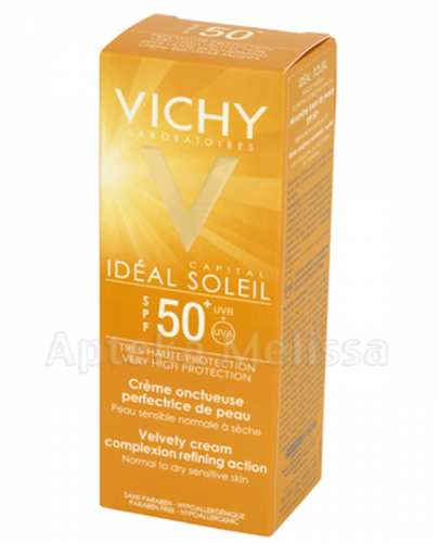 VICHY CAPITAL SOLEIL Aksamitny krem do twarzy SPF50 - 50 ml - Apteka internetowa Melissa