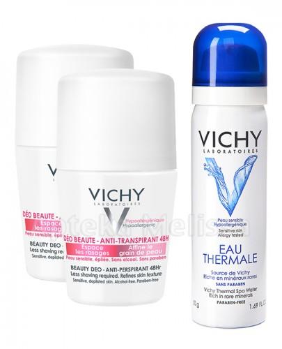  VICHY DEO Dezodorant antyperspirant 48h Beauty - 2 x 50 ml + EAU THERMALE Woda termalna - 50 ml - Apteka internetowa Melissa  