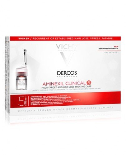 VICHY DERCOS AMINEXIL CLINICAL 5 Kuracja przeciw wypadaniu dla kobiet - 21 amp. - Apteka internetowa Melissa
