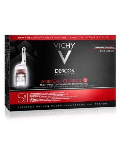 VICHY DERCOS AMINEXIL CLINICAL 5 Kuracja przeciw wypadaniu dla mężczyzn - 21 amp. - Apteka internetowa Melissa