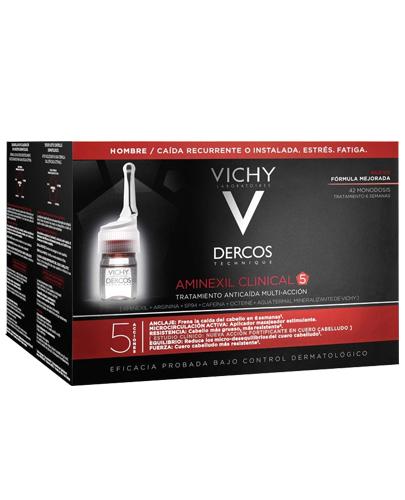  Vichy Dercos Aminexil Clinical 5 Men Kuracja przeciw wypadaniu włosów dla mężczyzn - 42 x 6 ml - cena, opinie, wskazania - Apteka internetowa Melissa  