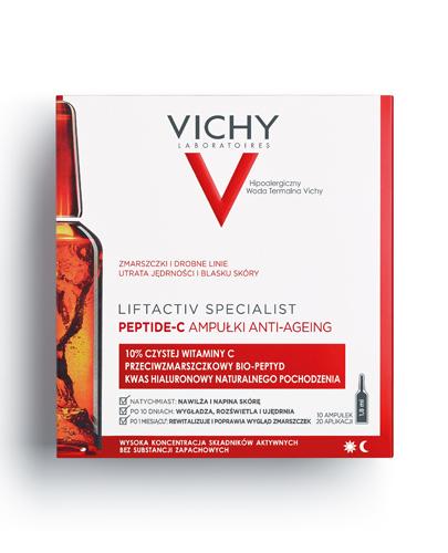 Vichy Liftactiv Specialist PEPTIDE-C Ampułki anti-ageing - 10 ampułek. Kuracja przeciwstarzeniowa - cena, opinie, stosowanie - Drogeria Melissa