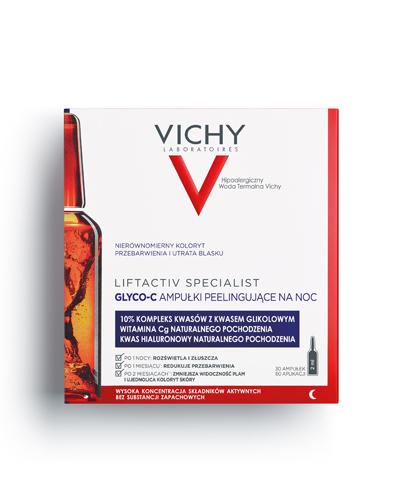 Vichy Liftactiv Specialist GLYCO-C Ampułki peelingujące na noc - 30 ampułek. Redukcja oznak fotostarzenia się skóry - cena, opinie, stosowanie - Apteka internetowa Melissa