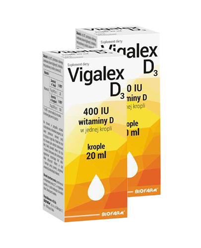  Vigalex D3 400 IU krople, 2 x 20 ml, cena, opinie, składniki - Apteka internetowa Melissa  