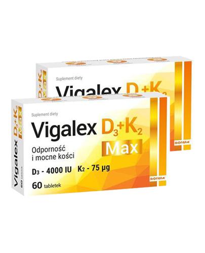  Vigalex D3 + K2 Max odporność i mocne kości, 2 x 60 tabl., cena, opinie, dawkowanie - Apteka internetowa Melissa  