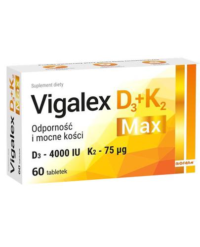  Vigalex D3 + K2 Max odporność i mocne kości, 60 tabl., cena, opinie, dawkowanie - Apteka internetowa Melissa  