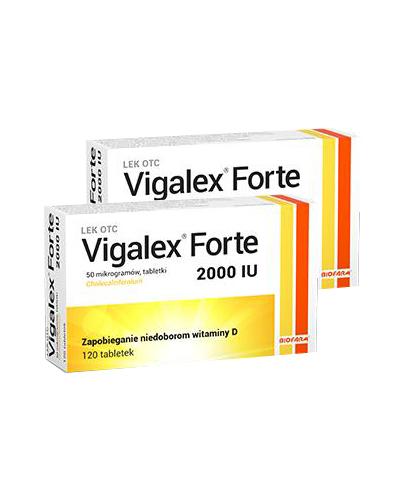  Vigalex Forte 2000 IU, 2 x 120 tabl. Na wzmocnienie kości, cena, opinie, wskazania - Apteka internetowa Melissa  
