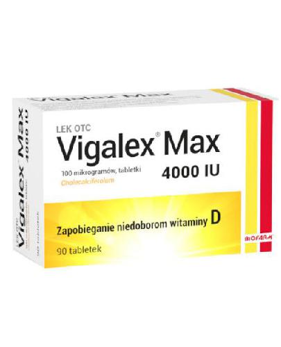  Vigalex Max, Na niedobory witaminy D u osób otyłych, 90 tabletek - Apteka internetowa Melissa  
