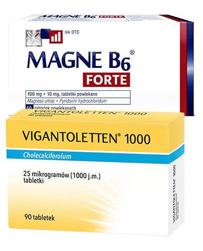 VIGANTOLETTEN Witamina D3 1000 - 90 tabl. Lek na niedobory wit. D + MAGNE B6 FORTE - 60 tabl. Na silne niedobory magnezu. - Apteka internetowa Melissa