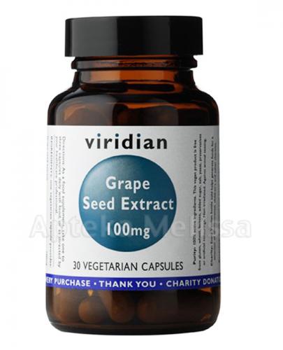 VIRIDIAN Grape Seed Extract 100 mg - 30 kaps. Data ważności 2020.10.27 - Apteka internetowa Melissa