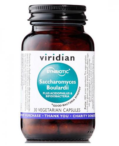 VIRIDIAN Saccharomyces Boulardii Synbiotyk - 30 kaps. Data ważności 2021.06.22 - Apteka internetowa Melissa