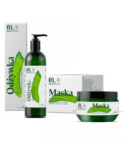  VIS PLANTIS BASIL ELEMENT Odżywka wzmacniająca do włosów - 300 ml + VIS PLANTIS BASIL ELEMENT Maska wzmacniająca włosy - 200 ml - Apteka internetowa Melissa  