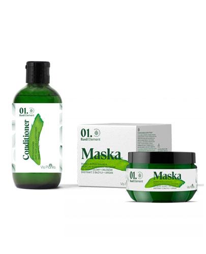  VIS PLANTIS BASIL ELEMENT Odżywka wzmacniająca do włosów - 75 ml + VIS PLANTIS BASIL ELEMENT Maska wzmacniająca włosy - 200 ml - Apteka internetowa Melissa  