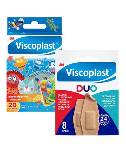  Viscoplast Duo Zestaw Plastrów, 8 szt. + Viscoplast Zwierzaki Plastry dla dzieci, 20 szt. - Apteka internetowa Melissa  