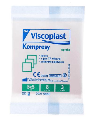  VISCOPLAST Kompresy 5 cm x 5 cm - 3 szt. - Apteka internetowa Melissa  