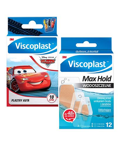 VISCOPLAST MAX HOLD Zestaw wodoszczelnych plastrów, 12 szt. + Viscoplast Plastry Auta,10 szt., cena, wskazania, opinie