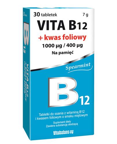 Vita B12 Kwas Foliowy Tabletki Do Ssania O Smaku Miętowym 30 Tabl