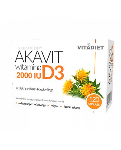  Vitadiet Akavit D3 2000 IU, 120 kaps., cena, opinie, wskazania - Apteka internetowa Melissa  
