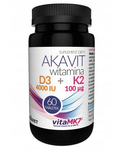 Vitadiet Akavit Witamina D3 4000 IU + K2 100 µg - 60 kaps. - cena, opinie, dawkowanie - Drogeria Melissa