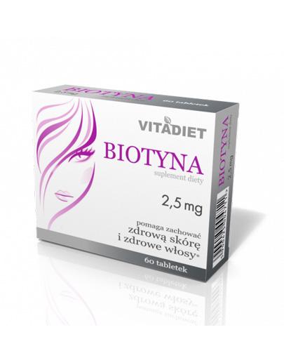  VITADIET Biotyna 2,5 mg - 60 tabl. - Apteka internetowa Melissa  