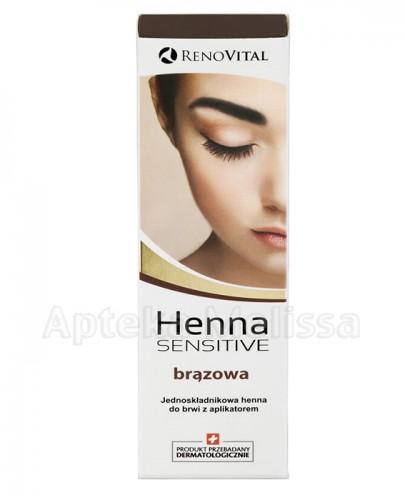 RENO VITAL HENNA SENSITIVE Jednoskładnikowa henna do brwi z aplikatorem brązowa - 6 ml - Apteka internetowa Melissa