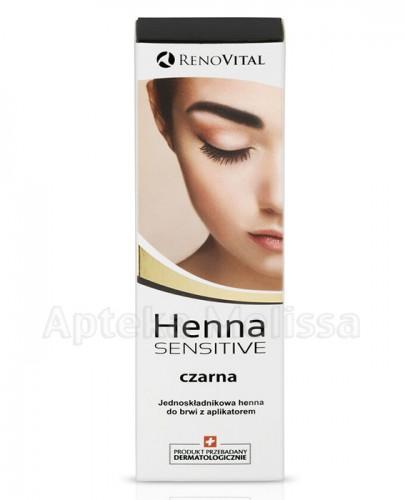 RENO VITAL HENNA SENSITIVE Jednoskładnikowa henna do brwi z aplikatorem czarna - 6 ml - Apteka internetowa Melissa