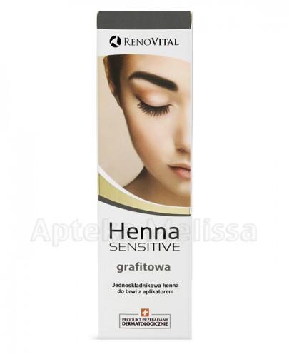 RENO VITAL HENNA SENSITIVE Jednoskładnikowa henna do brwi z aplikatorem grafitowa - 6 ml - Apteka internetowa Melissa