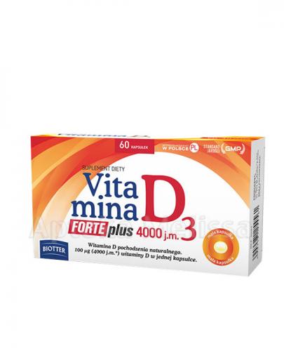 Vitamina D3 Forte Plus 4000 Jm Biotter 60 Kaps Data Ważności 20200331