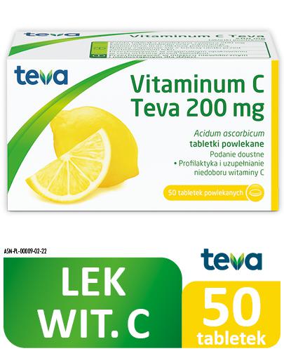  VITAMINUM C TEVA 200 mg, na odporność, 50 tabletek - Apteka internetowa Melissa  