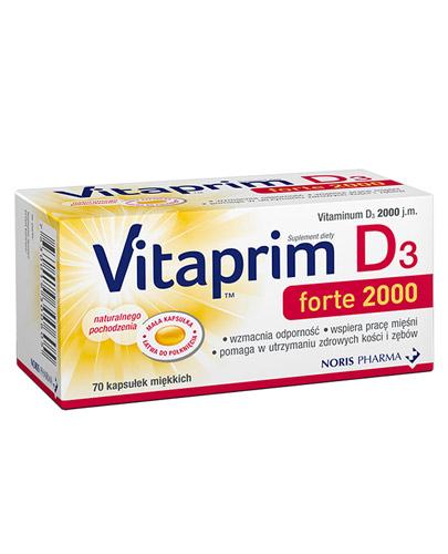 Vitaprim D3 Forte 2000 - 70 kaps. - cena, opinie, wskazania - Apteka internetowa Melissa