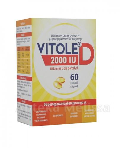 VITOLE D 2000 IU Witamina D dla dorosłych - 60 kaps. - Apteka internetowa Melissa