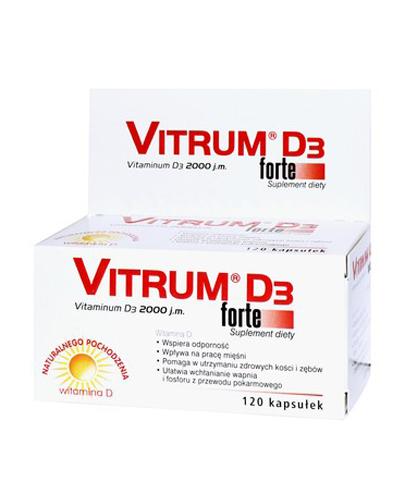 
                                                                          VITRUM D3 FORTE - 120 kaps. witamina D - opinie, stosowanie, ulotka - Drogeria Melissa                                              