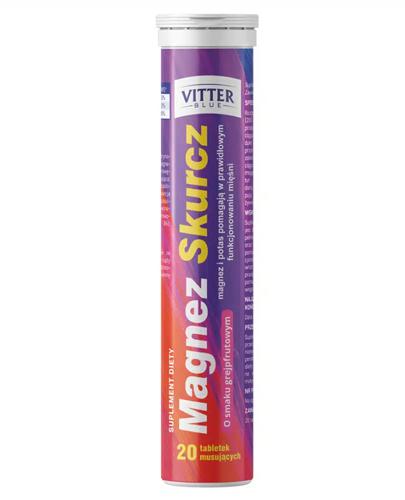  Vitter Blue Magnez Skurcz o smaku grejpfrutowym, 20 tabletek musujących - Apteka internetowa Melissa  