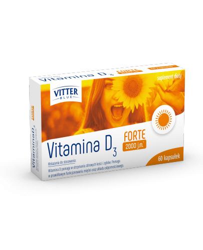  Vitter Blue Vitamina D3 forte 2000 j.m. - 60 kaps. - Na odporność - cena, opinie, stosowanie  - Apteka internetowa Melissa  