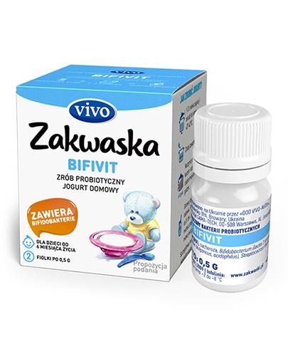  Vivo Zakwaska Bifivit Żywe kultury bakterii do przygotowania jogurtu probiotycznego - 2 x 0,5 g - cena, opnie, stosowanie - Apteka internetowa Melissa  