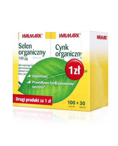  WALMARK SELEN ORGANICZNY 100 µg - 100 tabl. + CYNK ORGANICZNY 15 mg - 30 tabl. - Apteka internetowa Melissa  